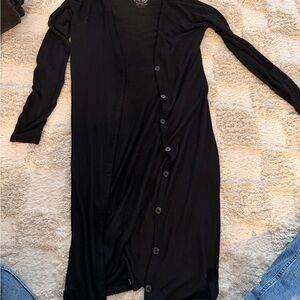 SO Classic Black Button-Up Cardigan
